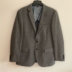 J Crew men blazer gray two button size 42 large wool blend